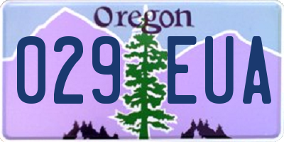 OR license plate 029EUA