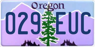 OR license plate 029EUC