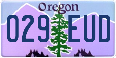 OR license plate 029EUD