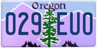 OR license plate 029EUO