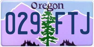 OR license plate 029FTJ