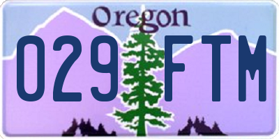 OR license plate 029FTM