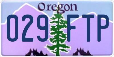 OR license plate 029FTP