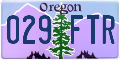 OR license plate 029FTR