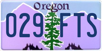 OR license plate 029FTS