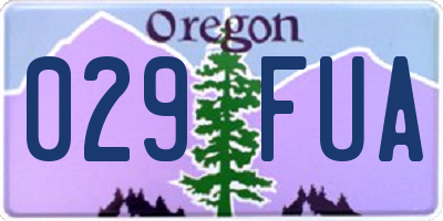 OR license plate 029FUA
