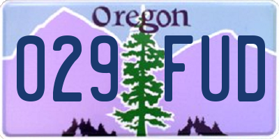 OR license plate 029FUD