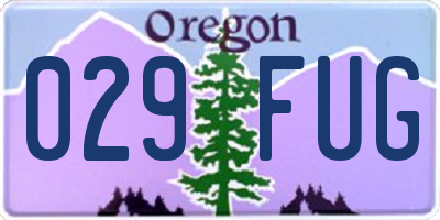 OR license plate 029FUG