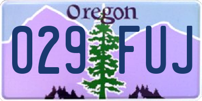 OR license plate 029FUJ