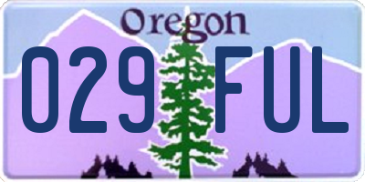OR license plate 029FUL