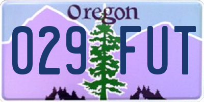 OR license plate 029FUT