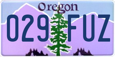 OR license plate 029FUZ