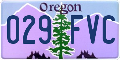 OR license plate 029FVC