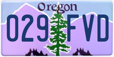 OR license plate 029FVD