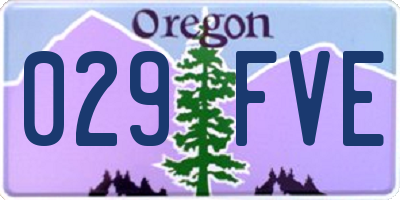 OR license plate 029FVE
