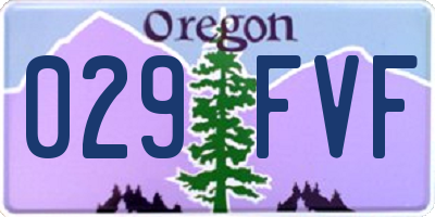 OR license plate 029FVF