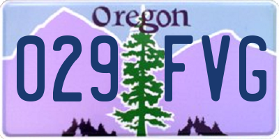 OR license plate 029FVG