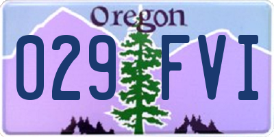 OR license plate 029FVI