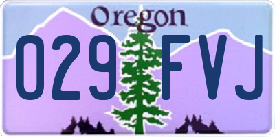OR license plate 029FVJ