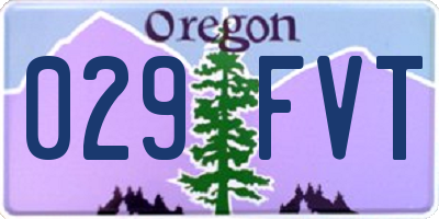 OR license plate 029FVT