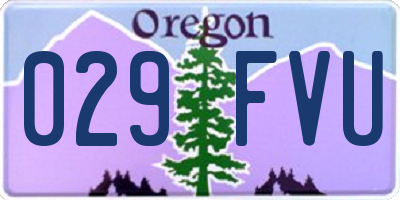 OR license plate 029FVU