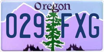 OR license plate 029FXG