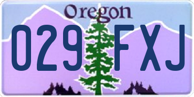 OR license plate 029FXJ
