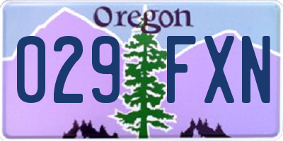 OR license plate 029FXN