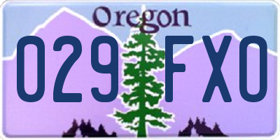 OR license plate 029FXO