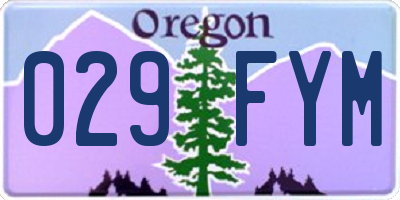 OR license plate 029FYM