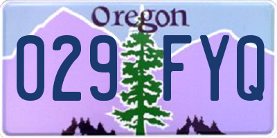 OR license plate 029FYQ