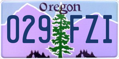 OR license plate 029FZI