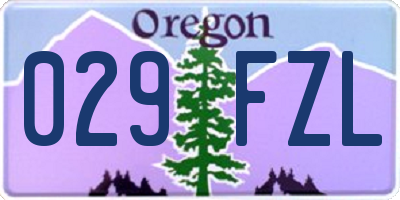 OR license plate 029FZL