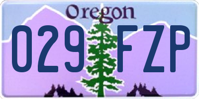 OR license plate 029FZP