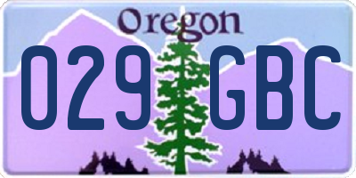 OR license plate 029GBC