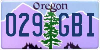 OR license plate 029GBI