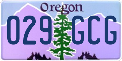 OR license plate 029GCG