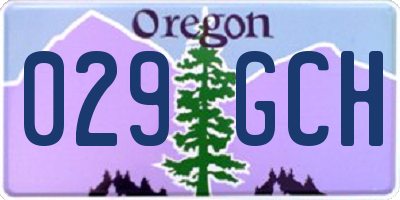 OR license plate 029GCH