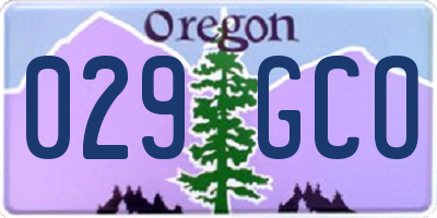 OR license plate 029GCO