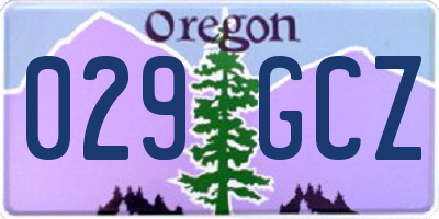 OR license plate 029GCZ