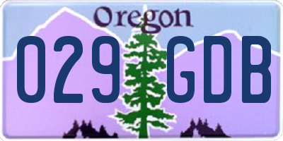 OR license plate 029GDB