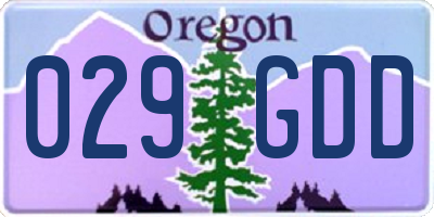 OR license plate 029GDD