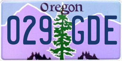 OR license plate 029GDE