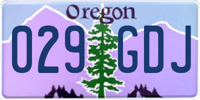 OR license plate 029GDJ