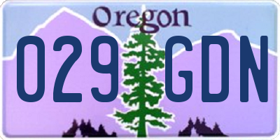 OR license plate 029GDN