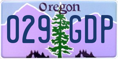 OR license plate 029GDP