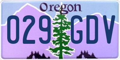 OR license plate 029GDV
