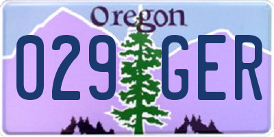 OR license plate 029GER