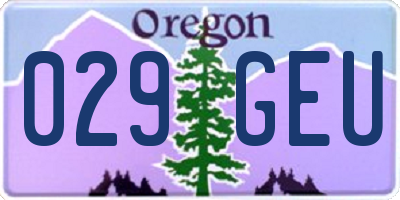 OR license plate 029GEU