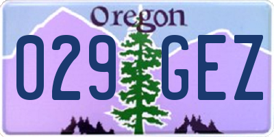 OR license plate 029GEZ